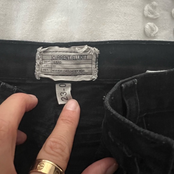 Current/Elliot Black Denim Mini Skirt with Raw Hem - Picture 4 of 5